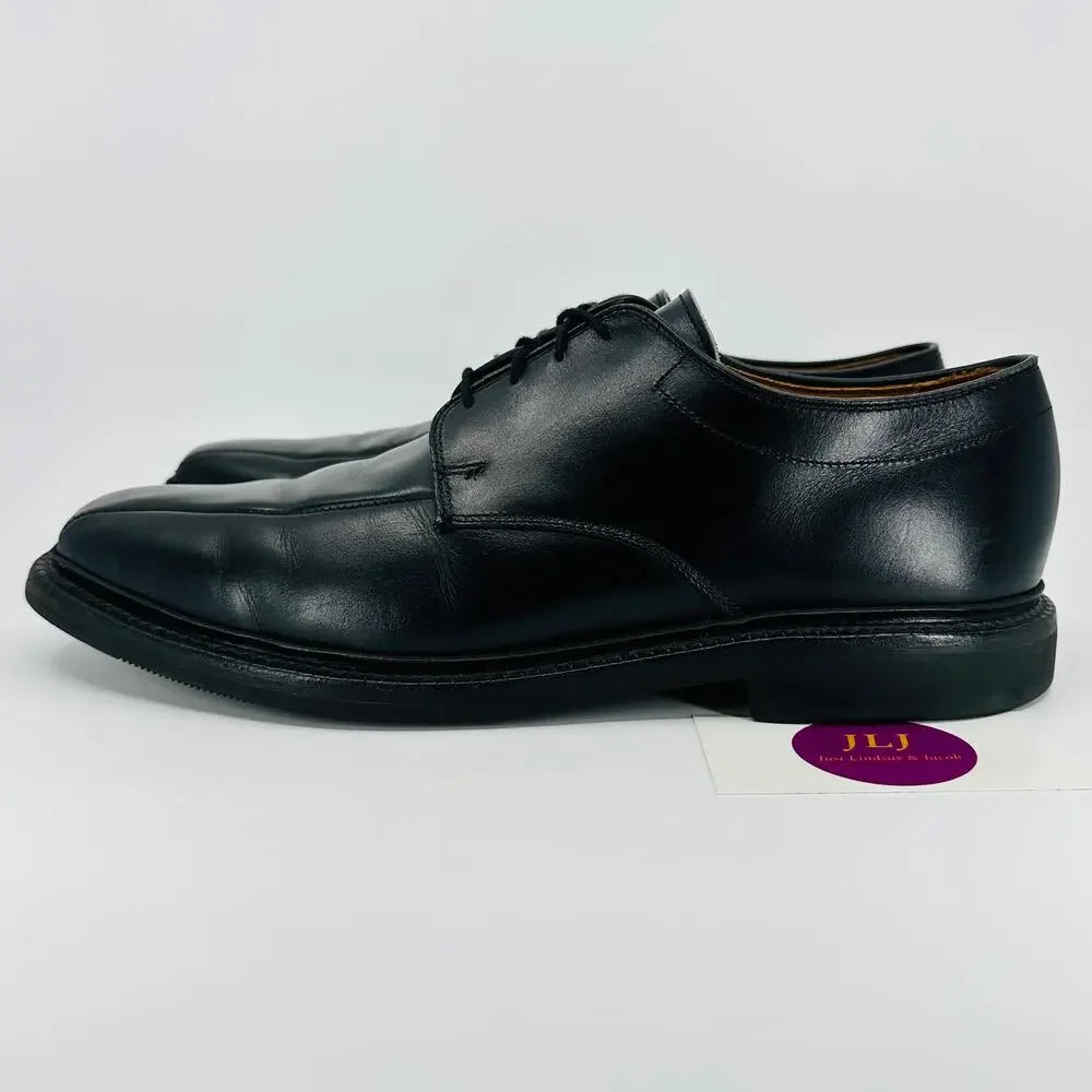 Allen Edmonds Men's Warren Black Leather Bicycle Toe Oxford Shoes Size 9.5 C